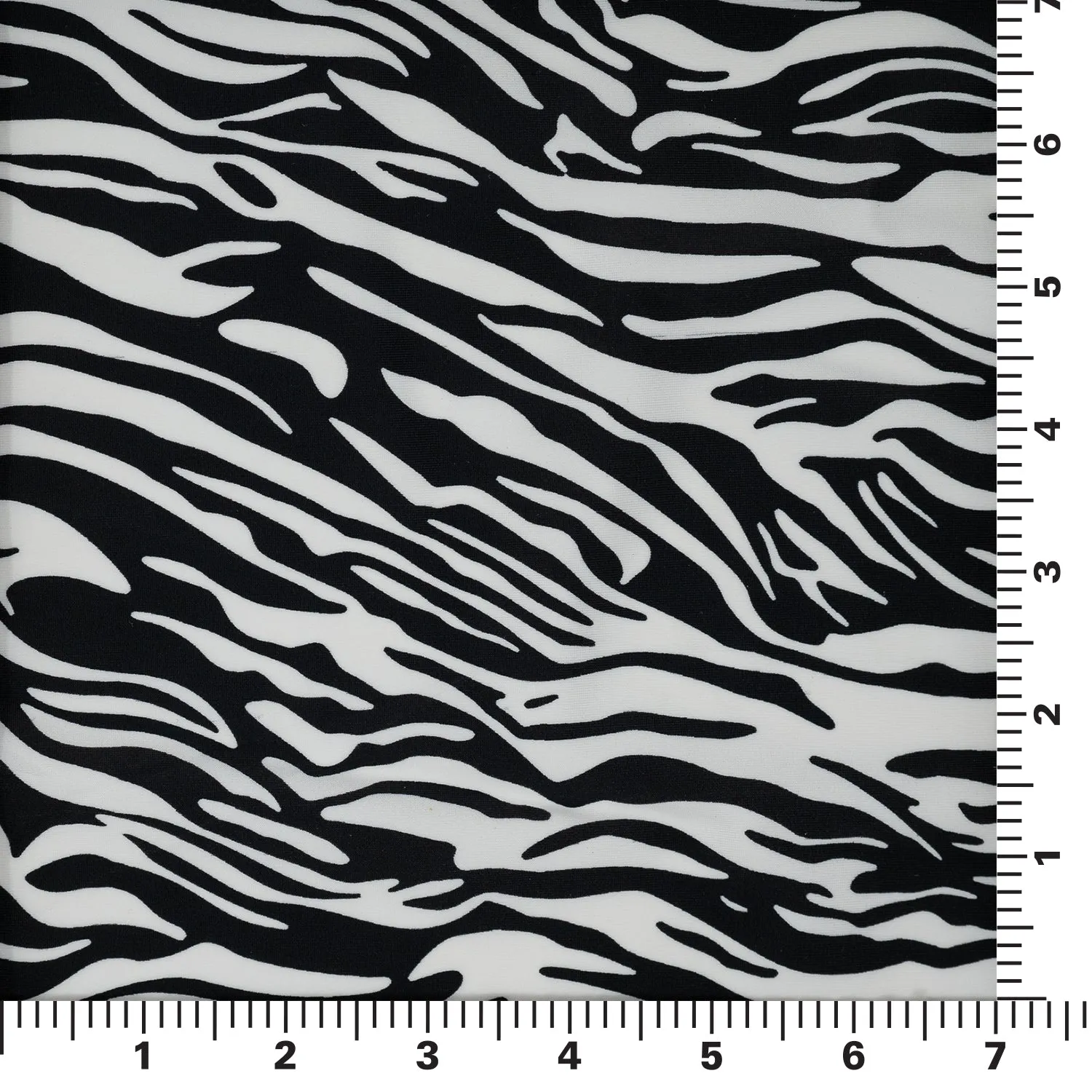 Zebra Nouveau Printed Spandex Fabric | Blue Moon Fabrics